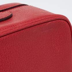 Gucci Red Leather Briefcase Bag
