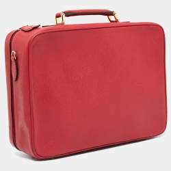 Gucci Red Leather Briefcase Bag