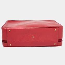Gucci Red Leather Briefcase Bag