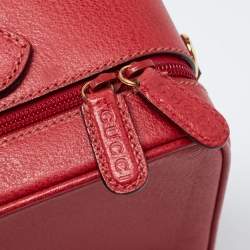 Gucci Red Leather Briefcase Bag