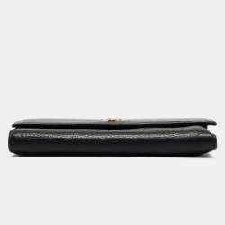 Gucci Black Leather GG Marmont Continental Wallet