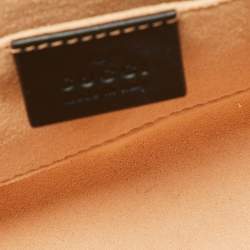 Pre Owned Gucci Tri Color GG Supreme Canvas and Leather Small Padlock Shoulder Bag