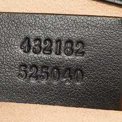 Pre Owned Gucci Tri Color GG Supreme Canvas and Leather Small Padlock Shoulder Bag