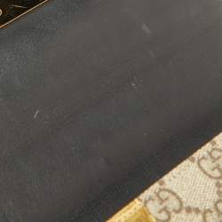 Pre Owned Gucci Tri Color GG Supreme Canvas and Leather Small Padlock Shoulder Bag