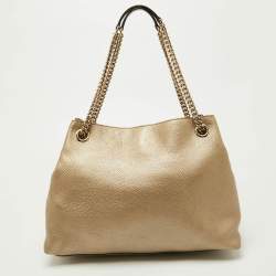 Gucci Gold Leather Medium Soho Chain Shoulder Bag