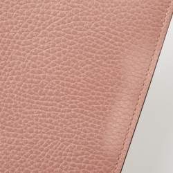 Gucci Dusty Pink Leather Interlocking G Wallet on Chain