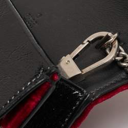 Gucci Red GG Velvet and Patent Leather Super Mini Dionysus Bag