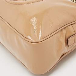 Pre Owned Gucci Dusty Pink Patent Leather Medium Soho Chain Shoulder Bag