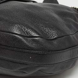 Pre Owned Gucci Black Leather Large Jungle Shoulder Bag