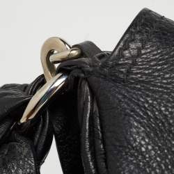 Pre Owned Gucci Black Leather Large Jungle Shoulder Bag