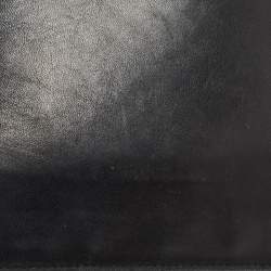 Pre Owned Gucci Black Leather Drawstring Hobo