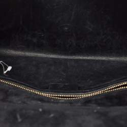 Pre Owned Gucci Black Microguccissima Patent Leather Broadway Clutch