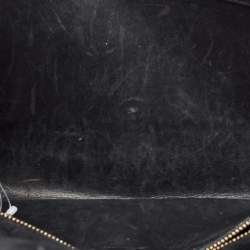 Pre Owned Gucci Black Microguccissima Patent Leather Broadway Clutch