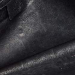 Pre Owned Gucci Black Microguccissima Patent Leather Broadway Clutch