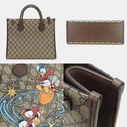 Gucci Beige GG Supreme Canvas Donald Duck Tote Bag