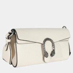 Pre Owned Gucci White Leather Small Dionysus Shoulder Bag