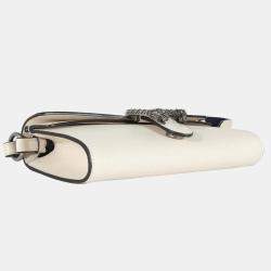 Pre Owned Gucci White Leather Small Dionysus Shoulder Bag