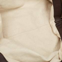 Pre Owned Gucci Brown/Beige GG Canvas and Leather Sukey Boston Bag