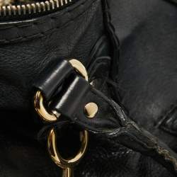 Gucci Black Leather Horsebit Nail Shoulder Bag