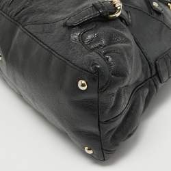 Gucci Black Leather Horsebit Nail Shoulder Bag