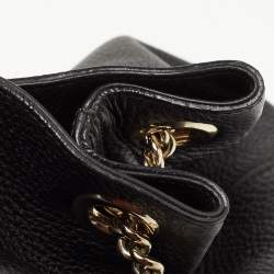 Pre Owned Gucci Black Leather Medium Chain Soho Shoulder Bag