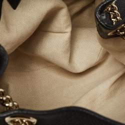 Pre Owned Gucci Black Leather Medium Chain Soho Shoulder Bag