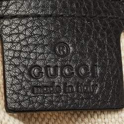 Pre Owned Gucci Black Leather Medium Chain Soho Shoulder Bag