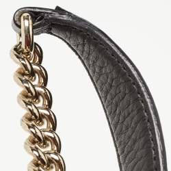 Pre Owned Gucci Black Leather Medium Chain Soho Shoulder Bag