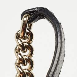 Pre Owned Gucci Black Leather Medium Chain Soho Shoulder Bag