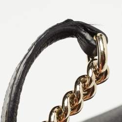 Pre Owned Gucci Black Leather Medium Chain Soho Shoulder Bag