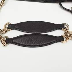Pre Owned Gucci Black Leather Medium Chain Soho Shoulder Bag