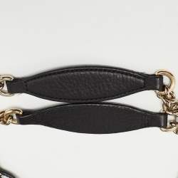 Pre Owned Gucci Black Leather Medium Chain Soho Shoulder Bag