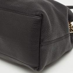 Pre Owned Gucci Black Leather Medium Chain Soho Shoulder Bag