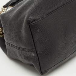 Pre Owned Gucci Black Leather Medium Chain Soho Shoulder Bag