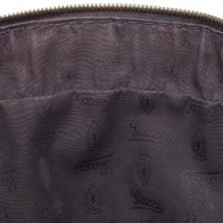 Pre Owned Gucci Dark Brown Guccissima Leather Jockey Boston Bag