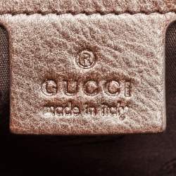 Pre Owned Gucci Dark Brown Guccissima Leather Jockey Boston Bag