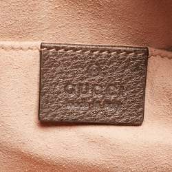 Pre Owned Gucci Brown/Beige GG Supreme Canvas and Leather Small Ophidia Belt Bag