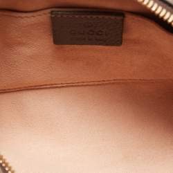 Pre Owned Gucci Brown/Beige GG Supreme Canvas and Leather Small Ophidia Belt Bag