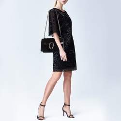 Pre Owned حقيبة كتف غوتشي ديونيسوس سويدي وكانفاس جي جي سوبريم بيج صغيرة