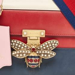 Pre Owned Gucci Multicolor Leather Small Queen Margaret Top Handle Bag