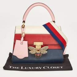 Pre Owned Gucci Multicolor Leather Small Queen Margaret Top Handle Bag