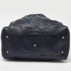 مملوكة مسبقًا Gucci Blue Leather Large Soho Shopper Tote