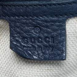 مملوكة مسبقًا Gucci Blue Leather Large Soho Shopper Tote