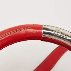 Pre Owned Gucci Red Guccissima Leather Medium Indy Hobo