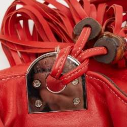 Pre Owned Gucci Red Guccissima Leather Medium Indy Hobo