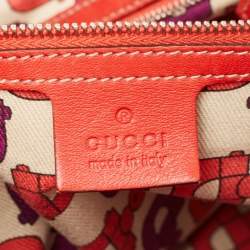 Pre Owned Gucci Red Guccissima Leather Medium Indy Hobo