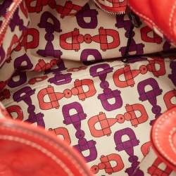 Pre Owned Gucci Red Guccissima Leather Medium Indy Hobo