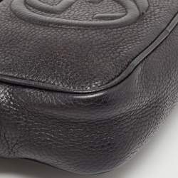 Pre Owned Gucci Black Leather Mini Soho Disco Shoulder Bag