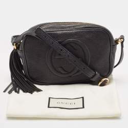 Pre Owned Gucci Black Leather Mini Soho Disco Shoulder Bag