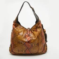 مملوكة مسبقًا Gucci Multicolor Python Large New Jackie Hobo